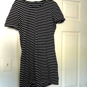Black and white stripe Gucci tee shirt dress slightly used